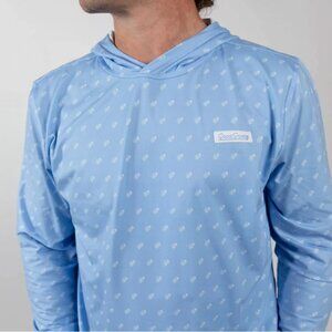 Good Good Golf Hoodie of Destiny Mens XL Light Blue Logo Stretch Comfort Outdoor